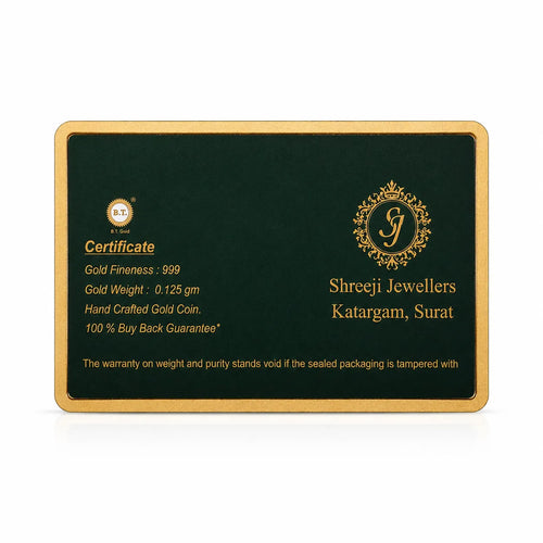 0.125 gm 24K (999) Fine Gold Coin