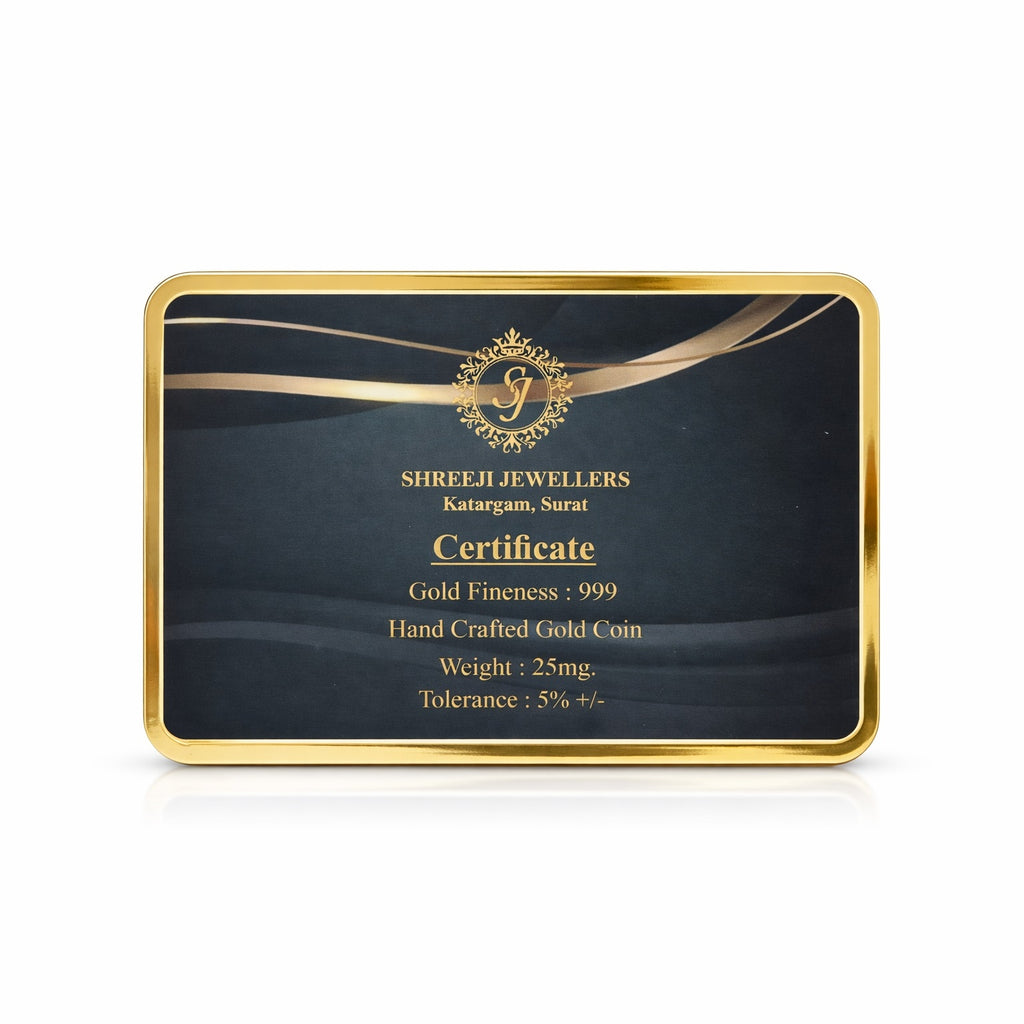 0.025 gm 24K (999) Fine Gold Coin