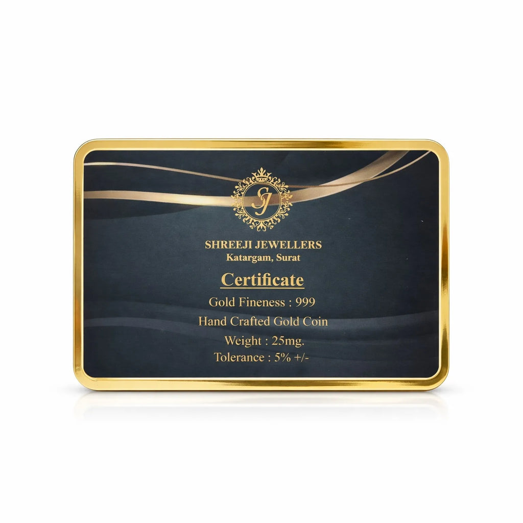 0.025 gm 24K (999) Fine Gold Coin