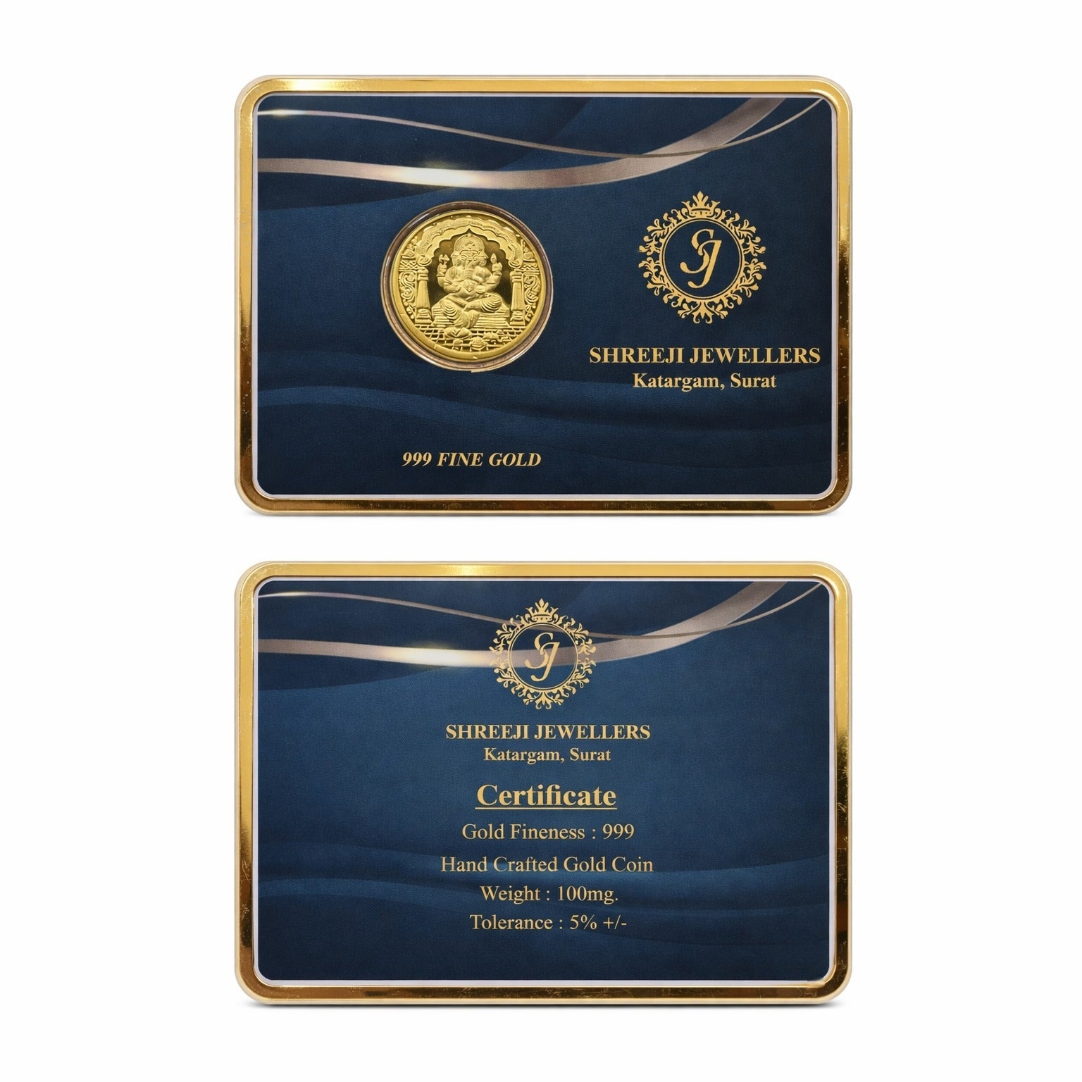 0.100 gm 24K (999) Fine Gold Coin
