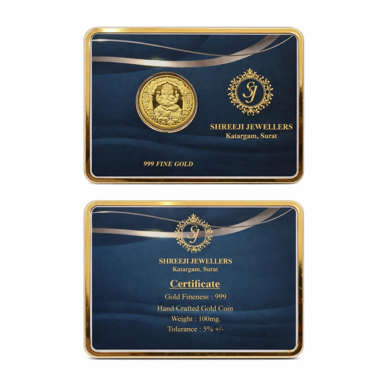 0.100 gm 24K (999) Fine Gold Coin