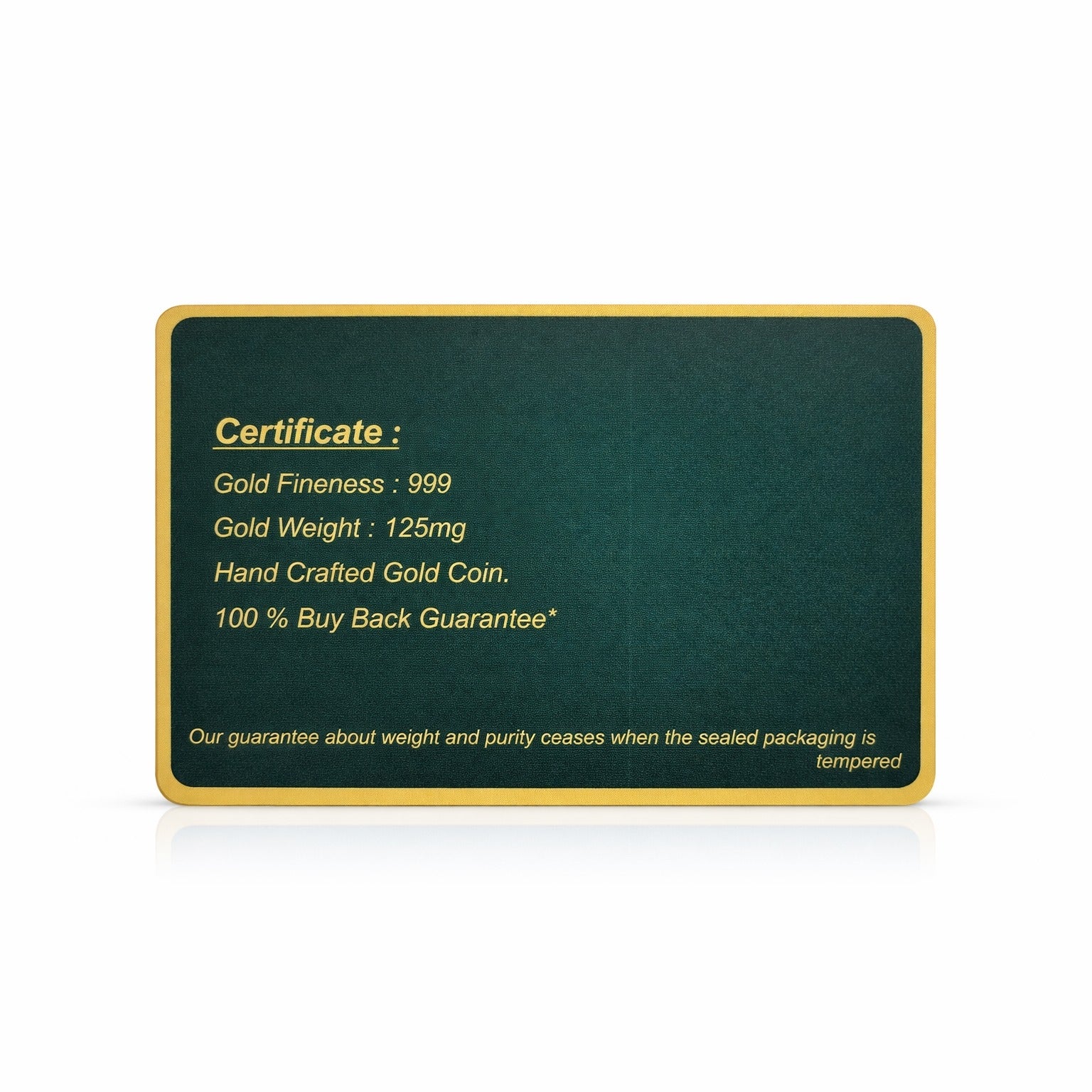 0.125 gm 24K (999) Fine Gold Coin