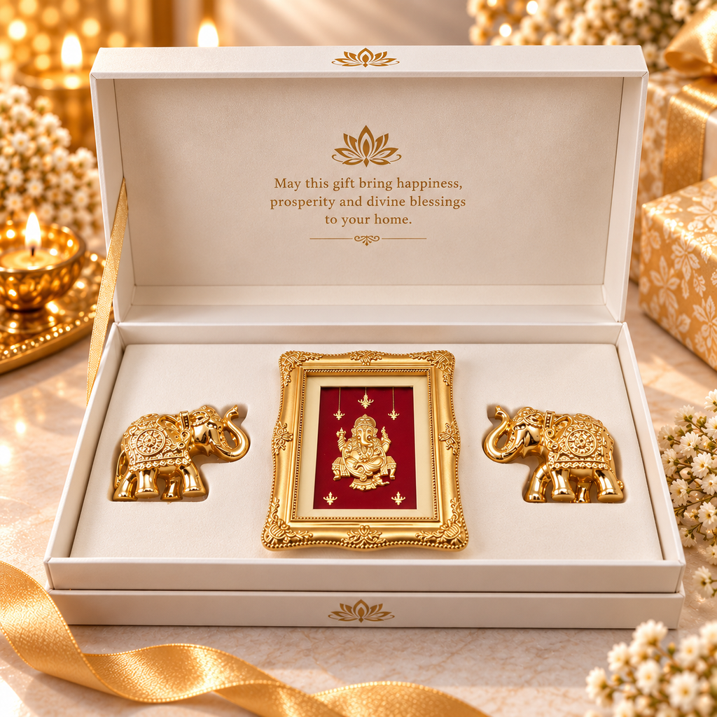 Ganpatiji 24k Gold Frame Gift Set
