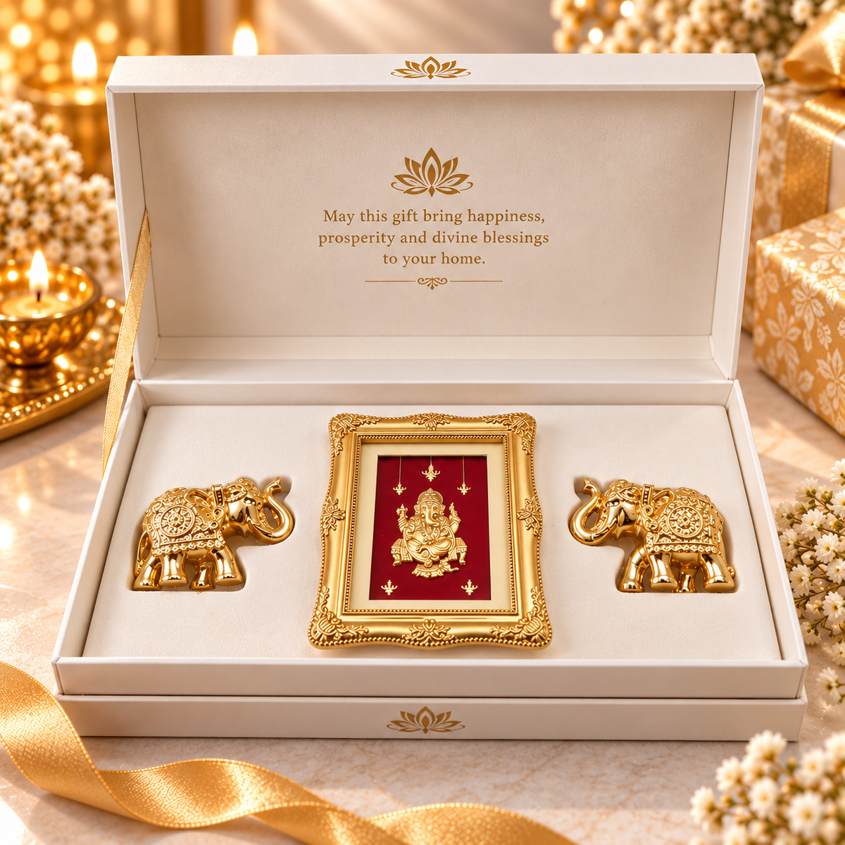 Ganpatiji 24k Gold Frame Gift Set