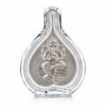 Ganpatiji Pan Shape Silver Photo Frame
