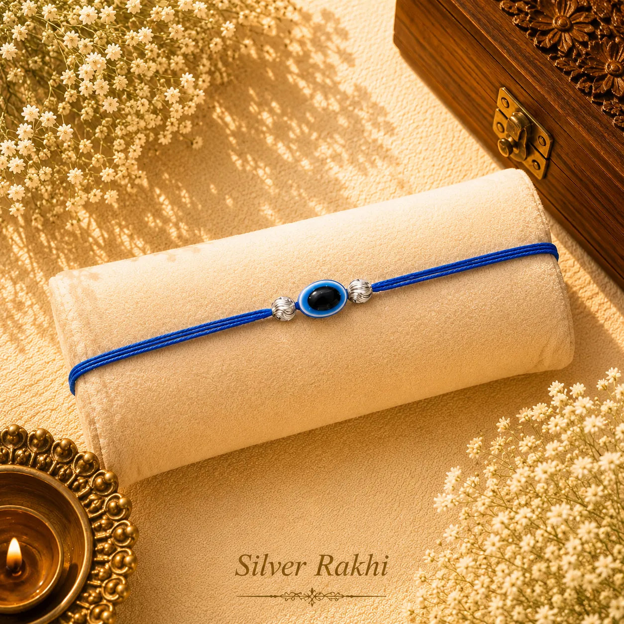 Evil Eye Rakhi Sterling Silver Rakhi