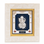 Ganpatiji Square Shape Silver Photo Frame