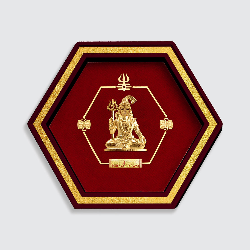 Lord Shiva 24k Gold Frame