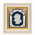 RadhaKrishna Square Shape Silver Photo Frame
