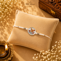 White Ball 999 Silver Rakhi