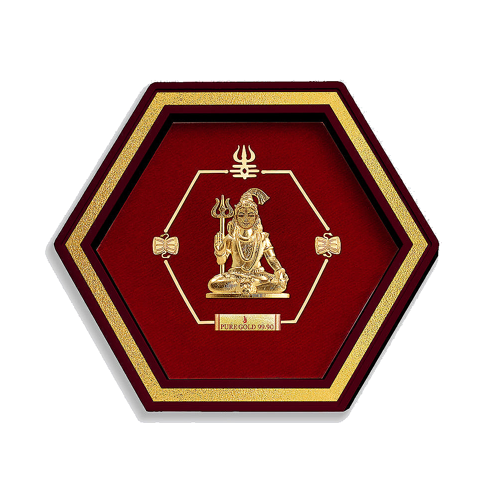 Lord Shiva 24k Gold Frame